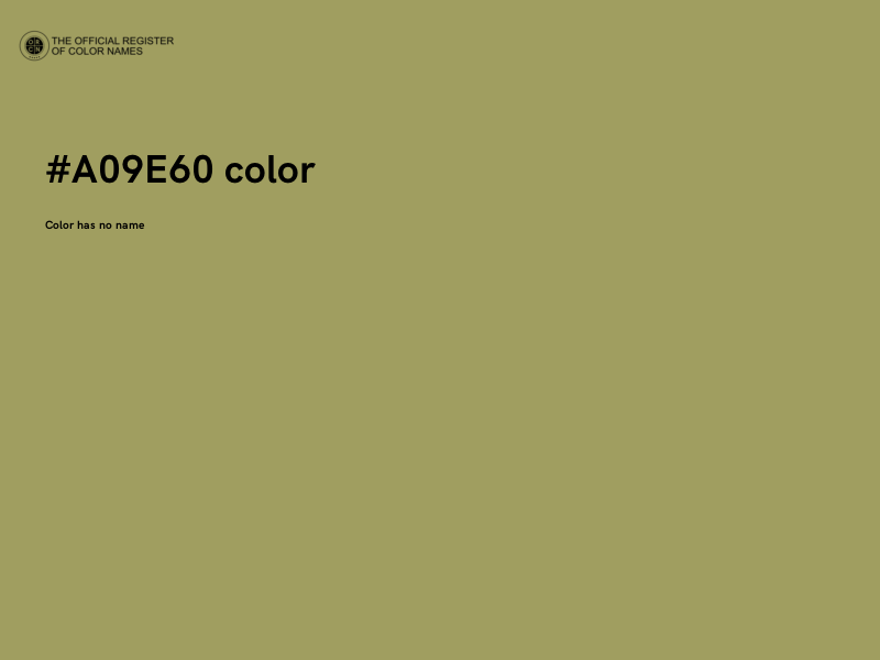 #A09E60 color image
