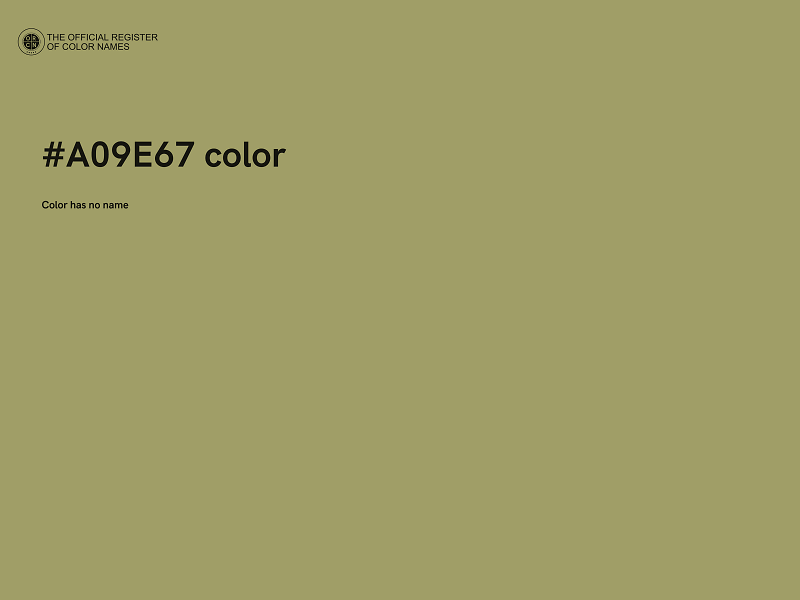 #A09E67 color image