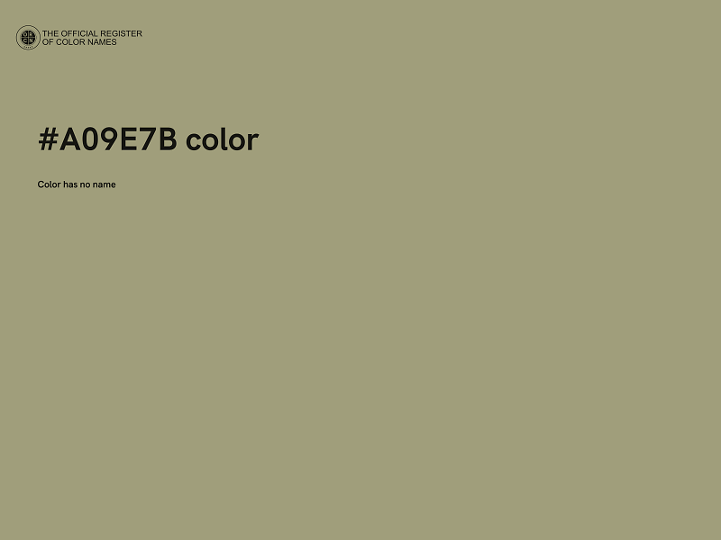 #A09E7B color image