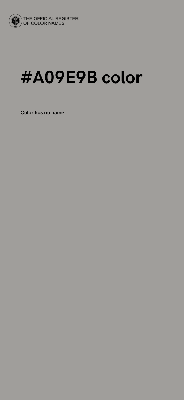 #A09E9B color image
