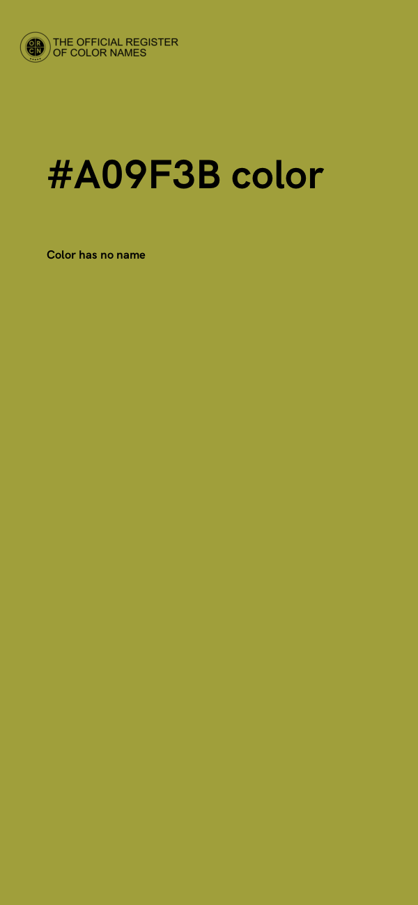 #A09F3B color image