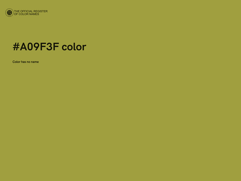 #A09F3F color image