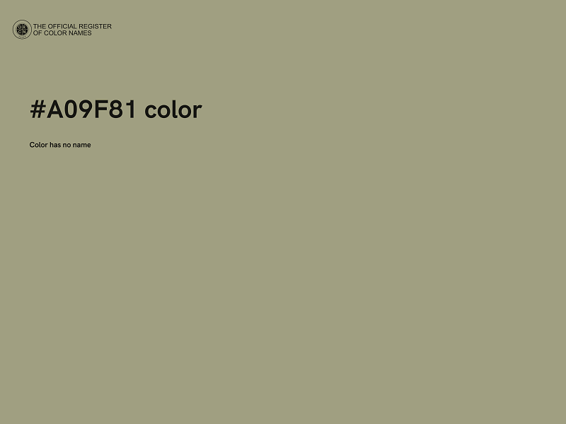 #A09F81 color image