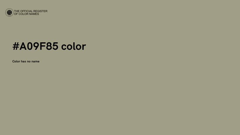 #A09F85 color image