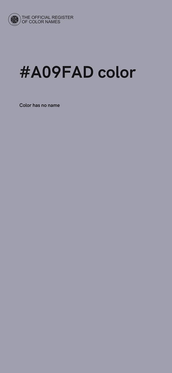 #A09FAD color image