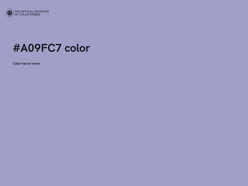 #A09FC7 color image