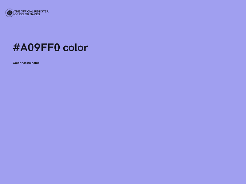 #A09FF0 color image