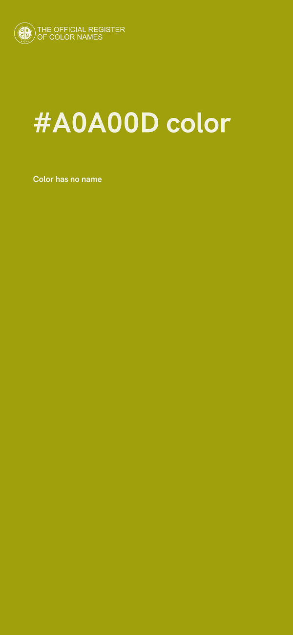 #A0A00D color image
