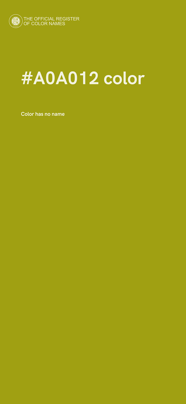 #A0A012 color image