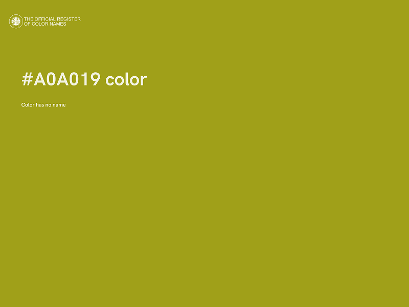 #A0A019 color image