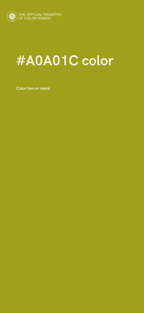 #A0A01C color image
