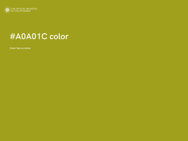 #A0A01C color image