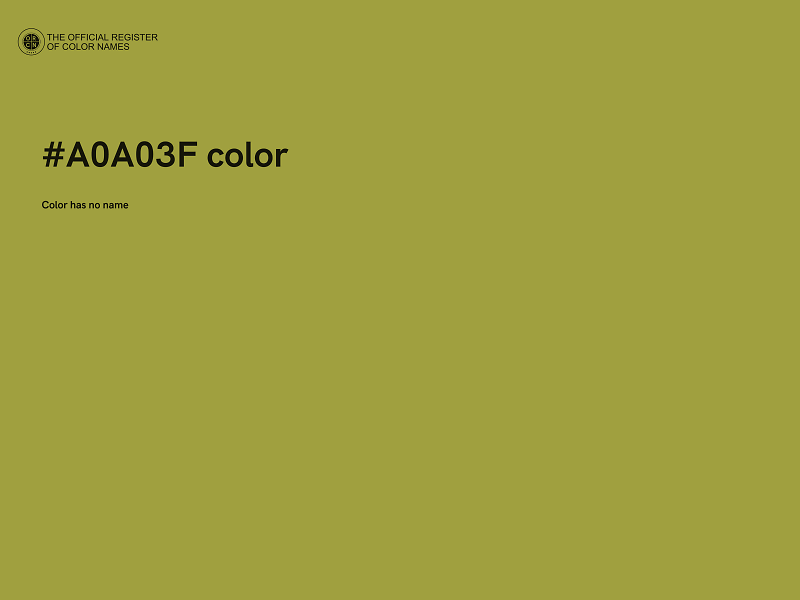 #A0A03F color image