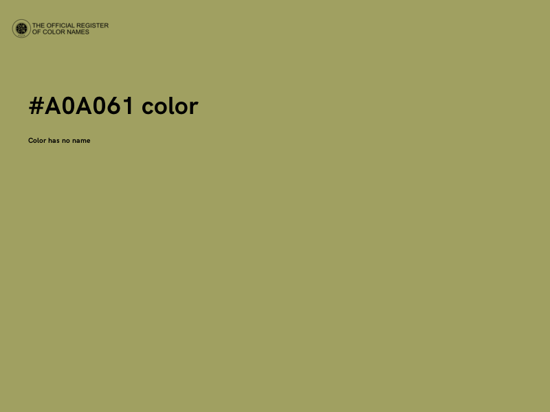 #A0A061 color image