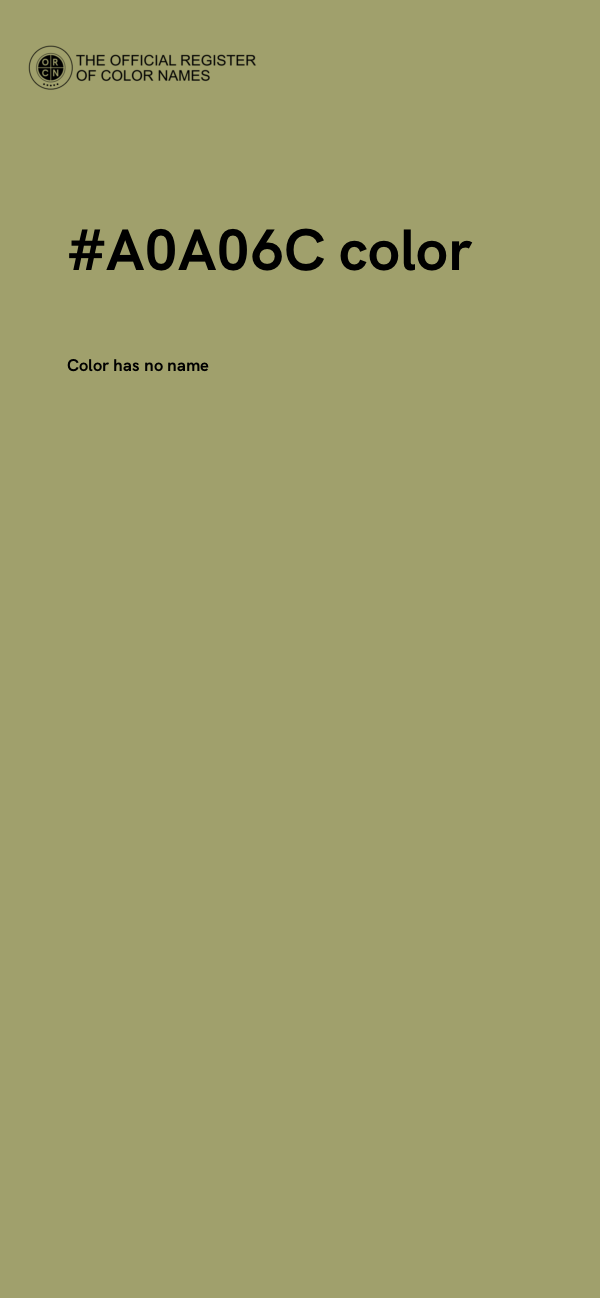 #A0A06C color image