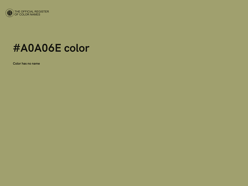 #A0A06E color image