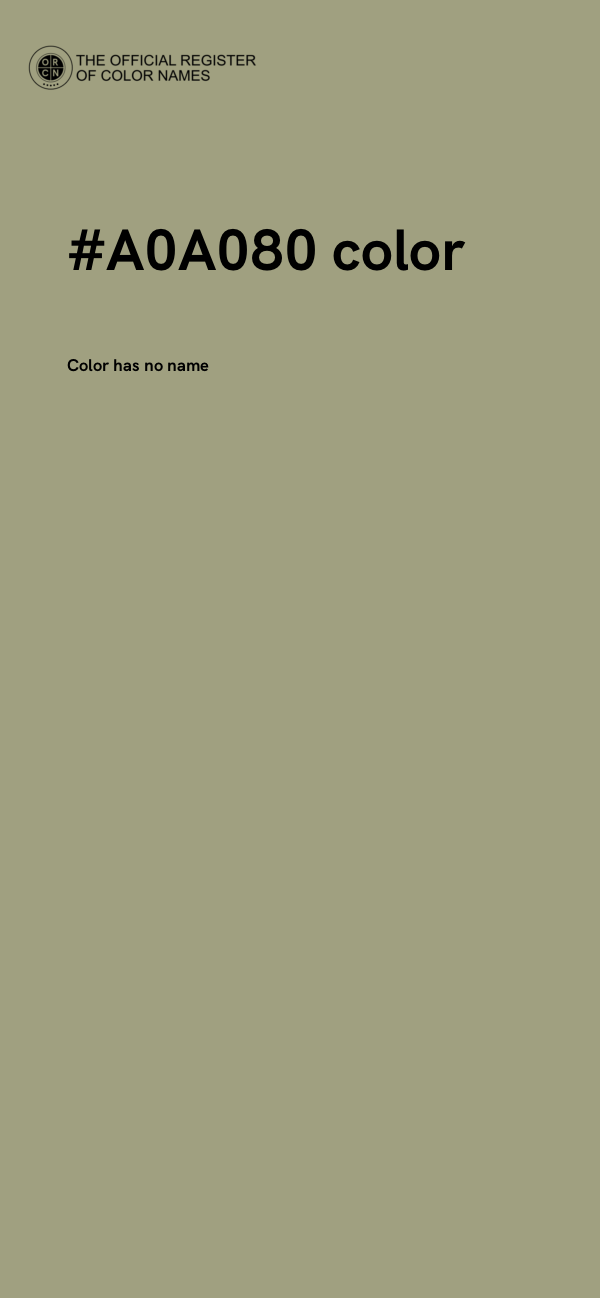 #A0A080 color image