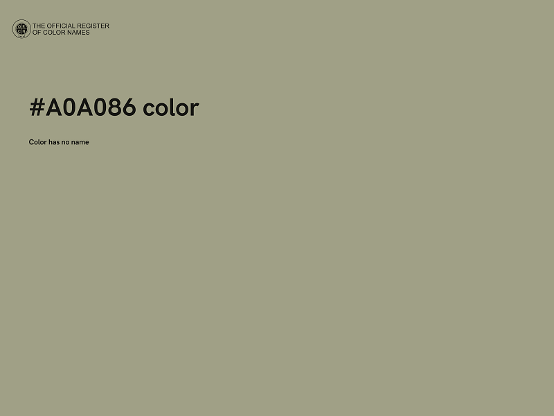 #A0A086 color image