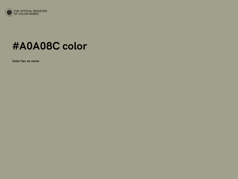 #A0A08C color image
