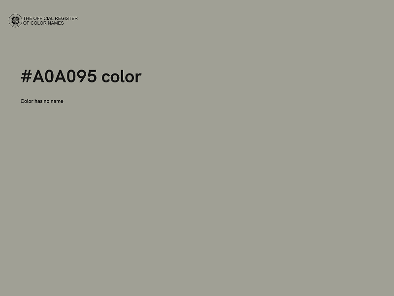#A0A095 color image
