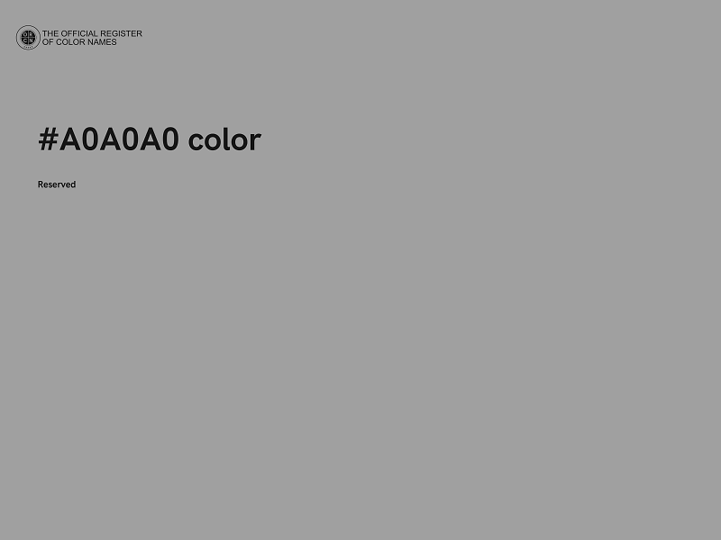 #A0A0A0 color image