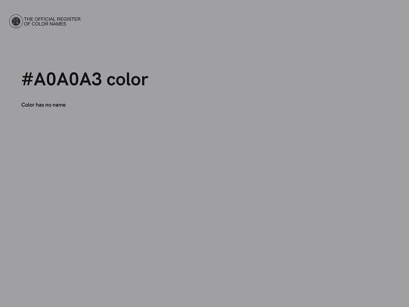 #A0A0A3 color image