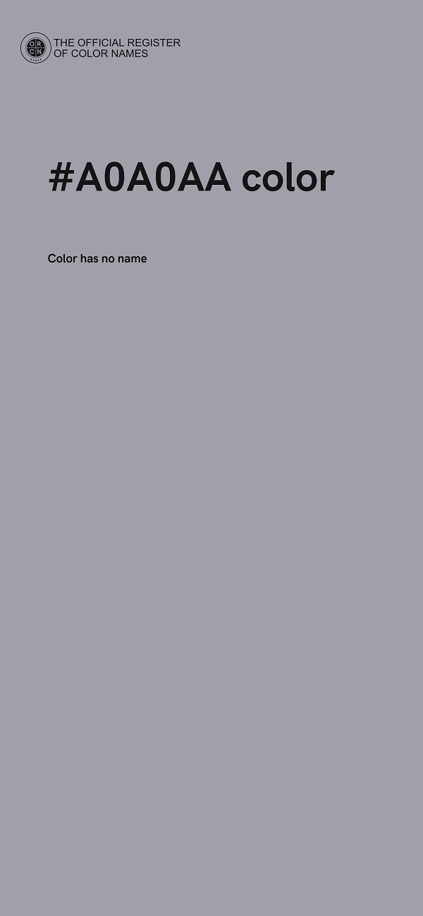 #A0A0AA color image
