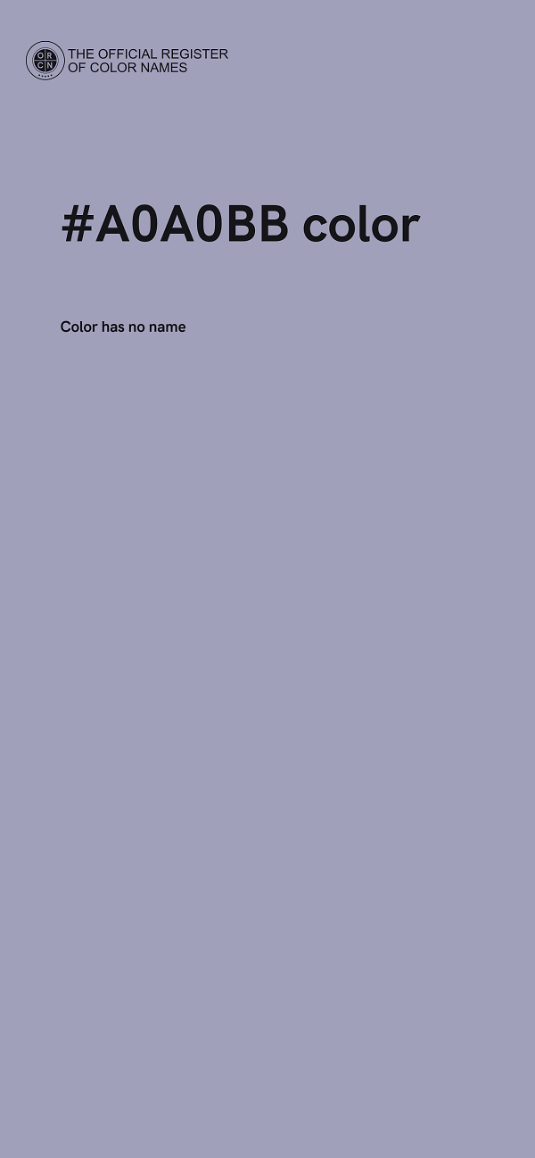 #A0A0BB color image