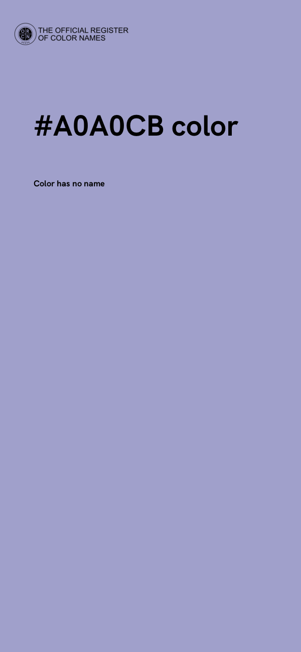 #A0A0CB color image
