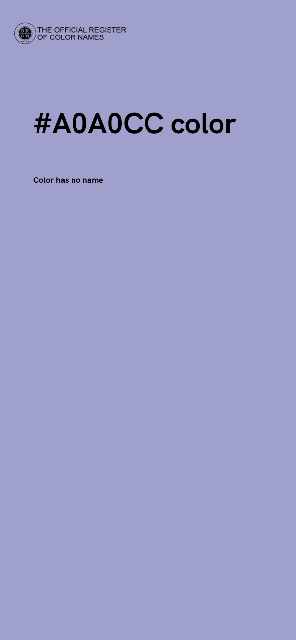 #A0A0CC color image
