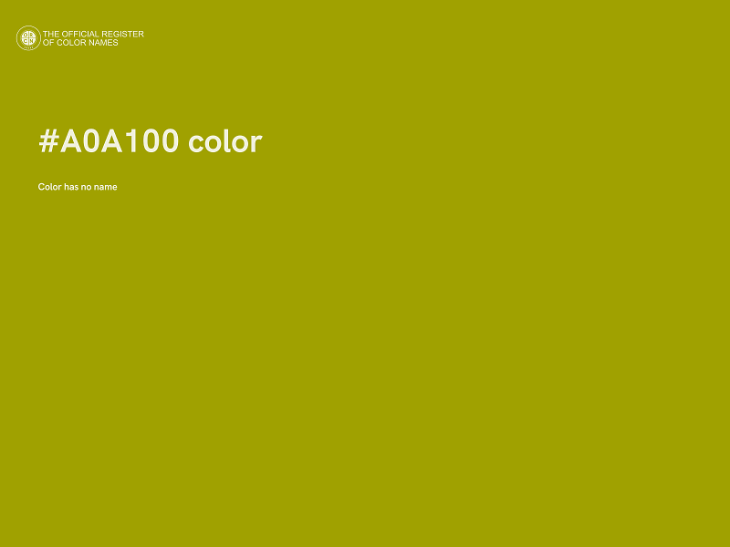 #A0A100 color image