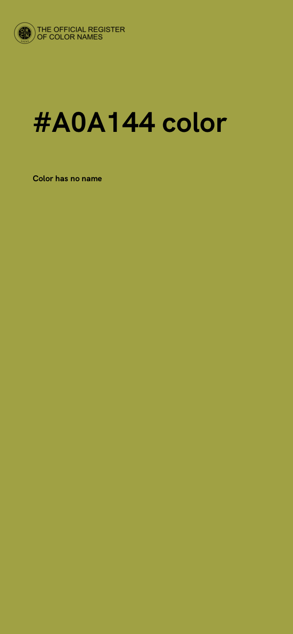 #A0A144 color image