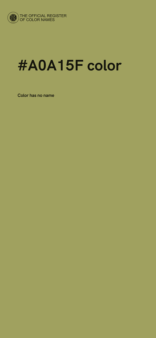 #A0A15F color image