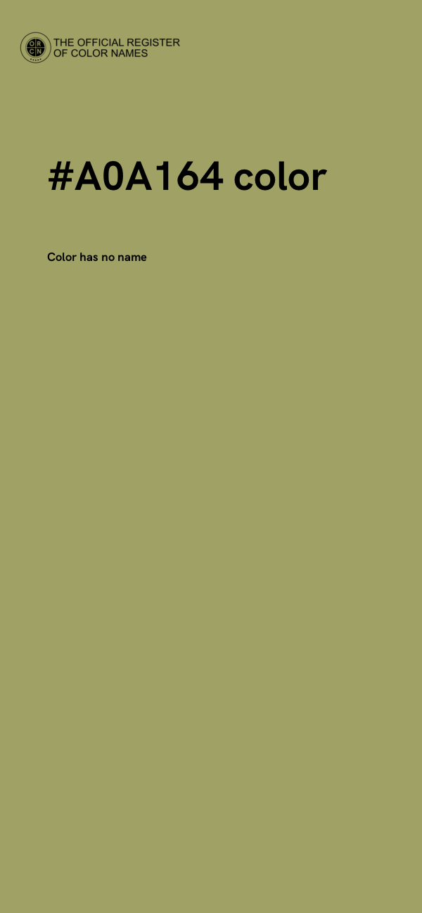 #A0A164 color image