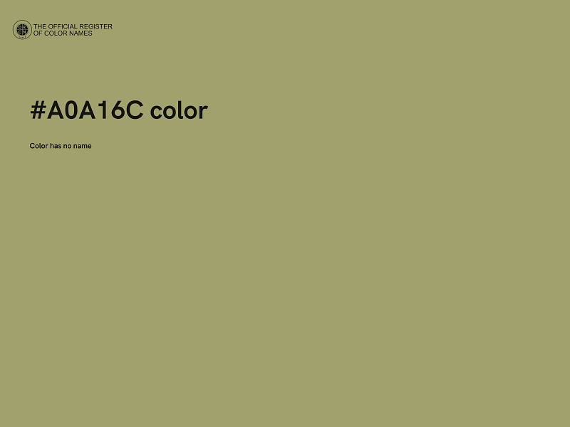 #A0A16C color image