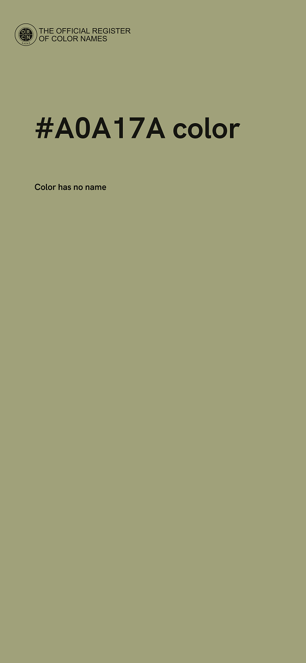 #A0A17A color image