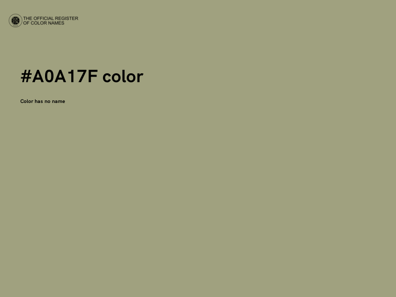 #A0A17F color image