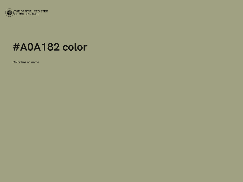 #A0A182 color image