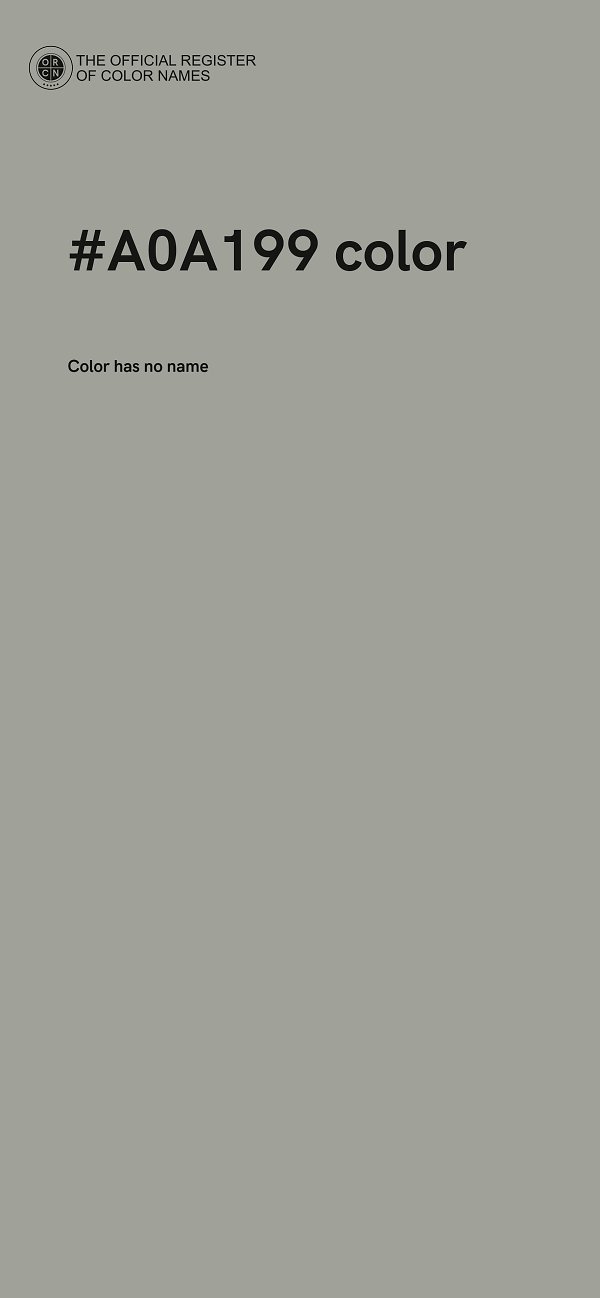 #A0A199 color image
