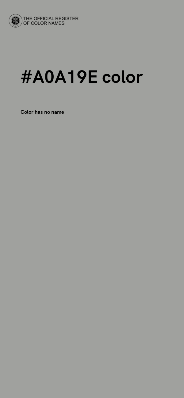 #A0A19E color image