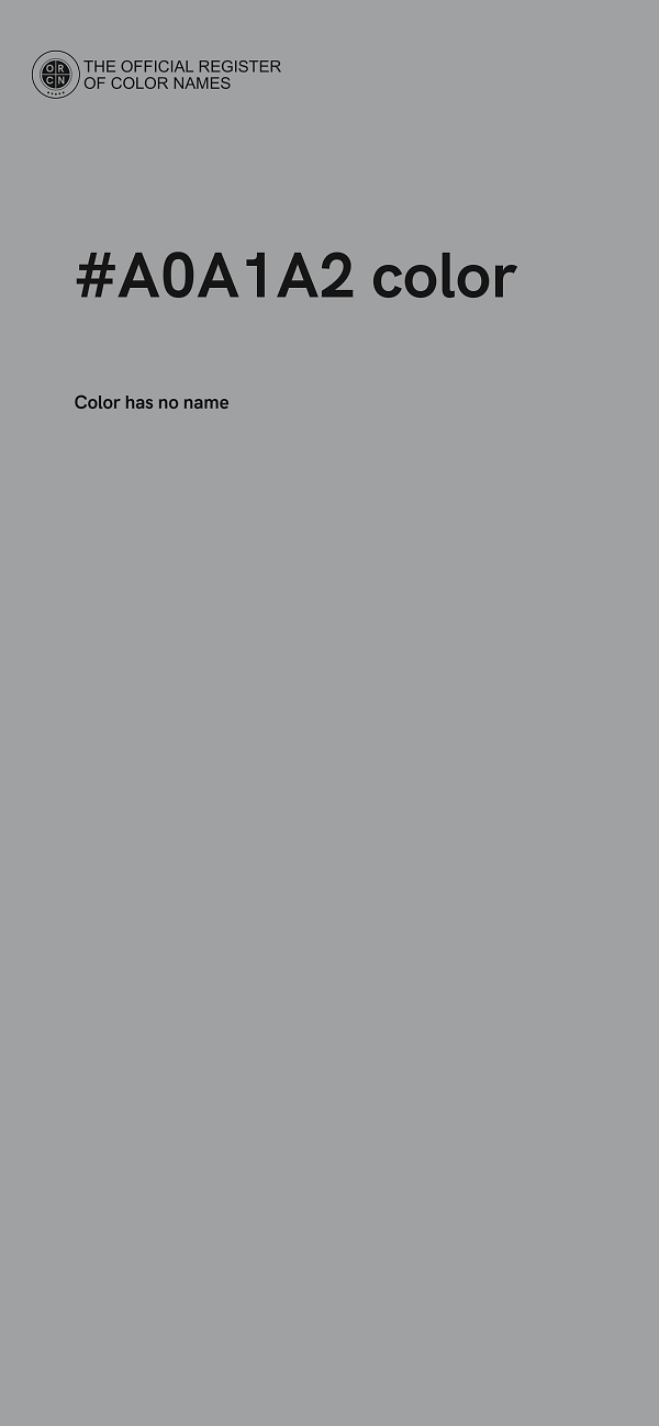#A0A1A2 color image