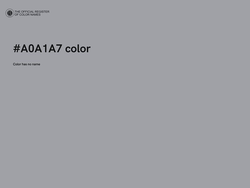 #A0A1A7 color image