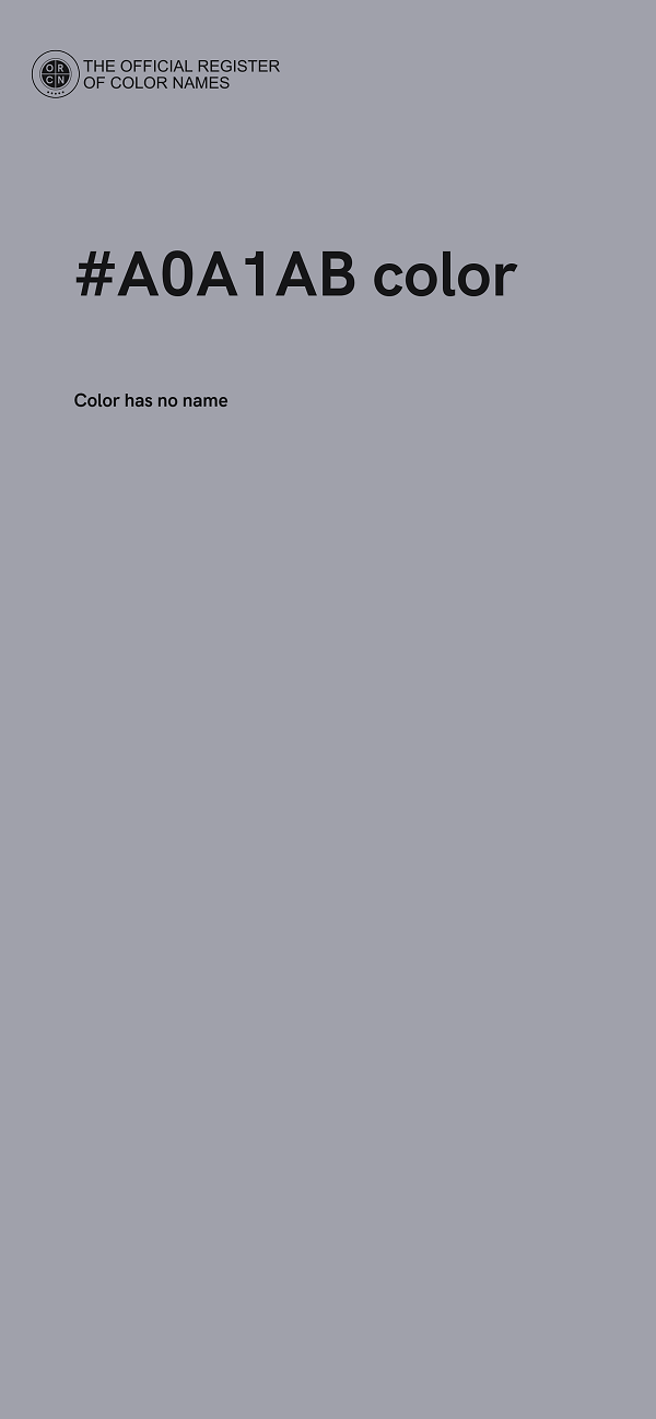 #A0A1AB color image