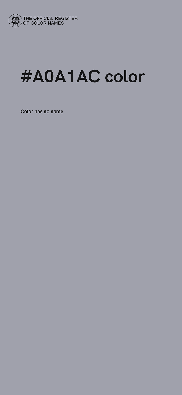 #A0A1AC color image