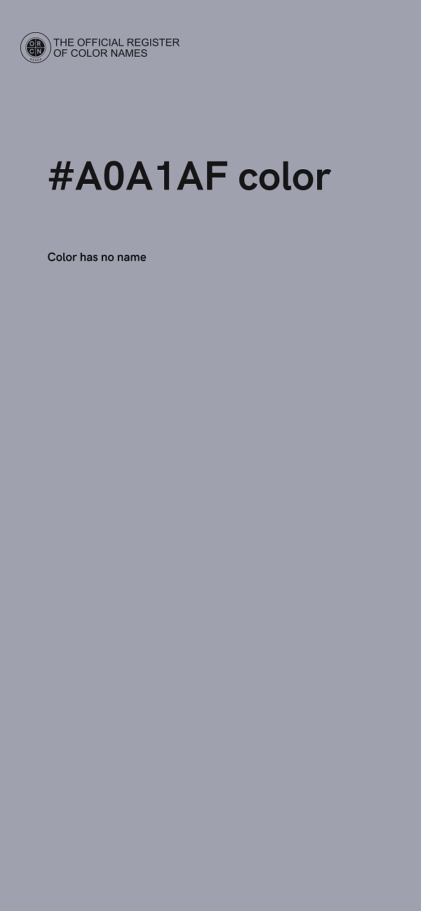 #A0A1AF color image