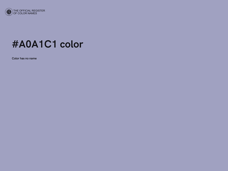 #A0A1C1 color image
