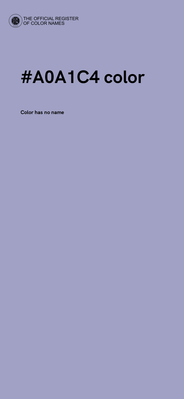 #A0A1C4 color image