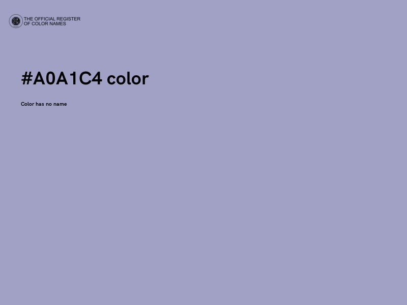 #A0A1C4 color image