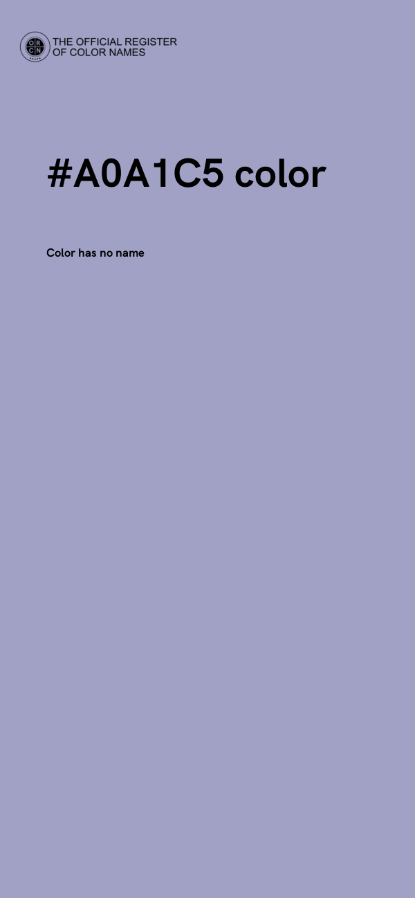 #A0A1C5 color image