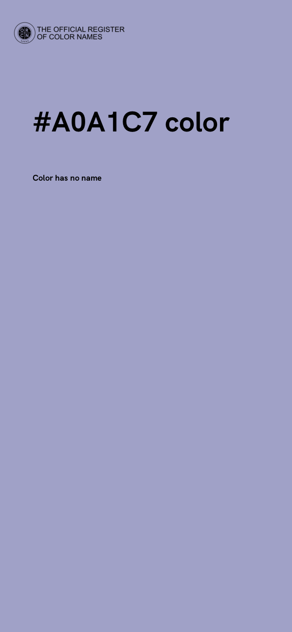 #A0A1C7 color image